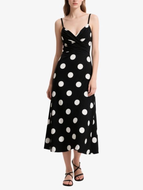 black-polka-dot-wrap-midi-dress-womens-classic-casual-wear
